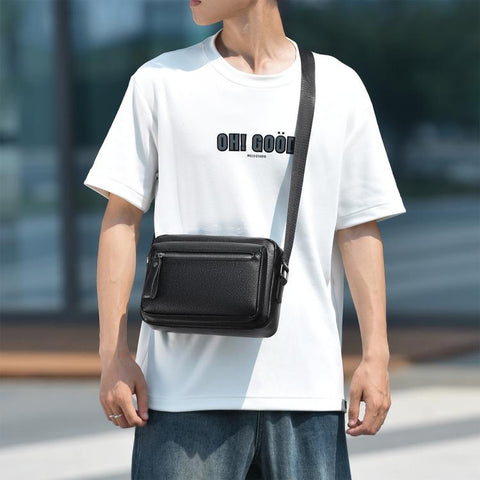 WEIXIER D1228 Retro Lychee Texture Waterproof Large Capacity Shoulder Crossbody Bag