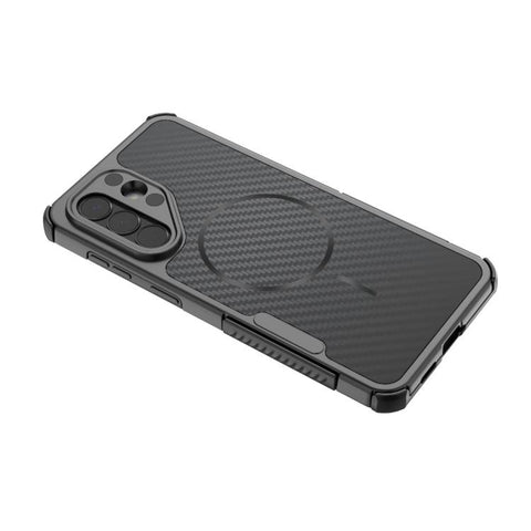 Rugged Carbon Fiber Texture Airbag Shockproof Magnetic Phone Case, For Galaxy A57 5G, For Galaxy A27 5G, For Galaxy A56 5G, For Galaxy A26 5G