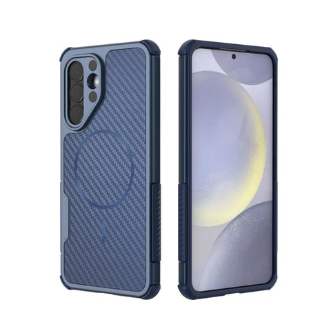 Rugged Carbon Fiber Texture Airbag Shockproof Magnetic Phone Case, For Galaxy A57 5G, For Galaxy A27 5G, For Galaxy A56 5G, For Galaxy A26 5G