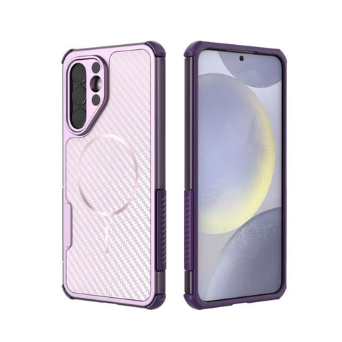 Rugged Carbon Fiber Texture Airbag Shockproof Magnetic Phone Case, For Galaxy A57 5G, For Galaxy A27 5G, For Galaxy A56 5G, For Galaxy A26 5G