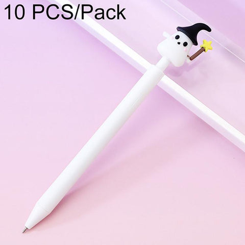 10 PCS/Pack Christmas Stress Relief Retractable Medium-oil Ballpoint Pen, Christmas Topper 1, Christmas Topper 2, Christmas Topper 3, Christmas Topper 4, Cartoon Topper 1, Cartoon Topper 2, Cartoon Topper 3, Panda Topper