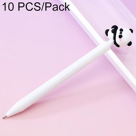 10 PCS/Pack Christmas Stress Relief Retractable Medium-oil Ballpoint Pen, Christmas Topper 1, Christmas Topper 2, Christmas Topper 3, Christmas Topper 4, Cartoon Topper 1, Cartoon Topper 2, Cartoon Topper 3, Panda Topper