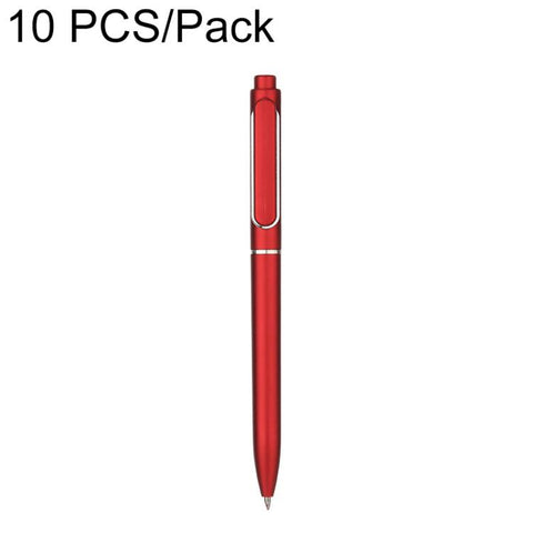 10 PCS/Pack Retractable 0.5mm Bullet Tip Signature Gel Pen, Metal Pen Refill, Plastic Pen Refill