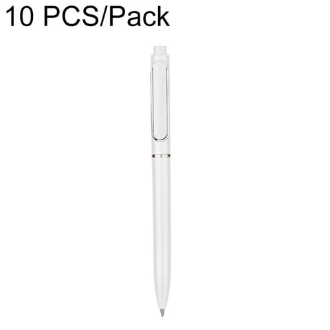10 PCS/Pack Retractable 0.5mm Bullet Tip Signature Gel Pen, Metal Pen Refill, Plastic Pen Refill