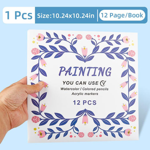 DIY Doodle & Stress-Relief Painting Coloring Book for Kids 12-Page