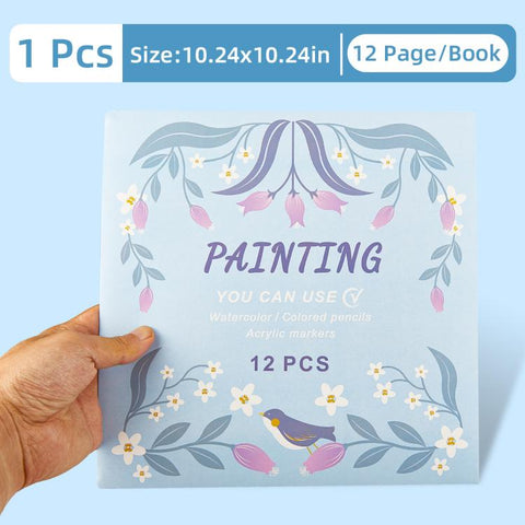 DIY Doodle & Stress-Relief Painting Coloring Book for Kids 12-Page