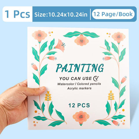 DIY Doodle & Stress-Relief Painting Coloring Book for Kids 12-Page
