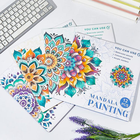 DIY Doodle & Stress-Relief Painting Coloring Book for Kids 12-Page