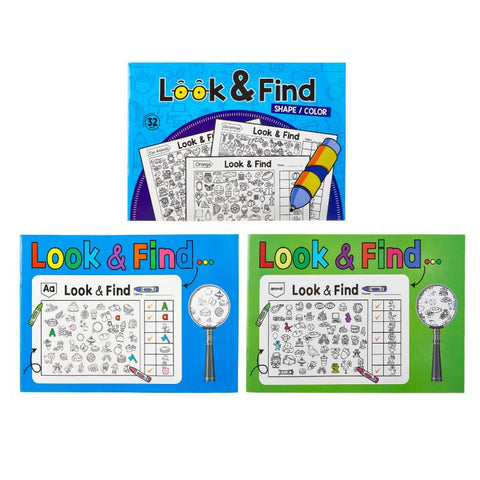 Look and Find Activity Coloring Book for Kids 32-Page Concentration Training Picture Puzzle Book