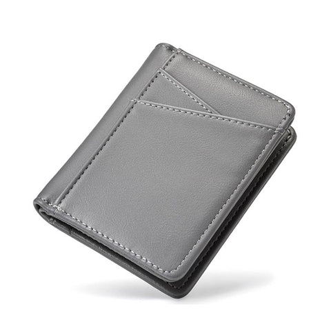 Ultra-thin Multi-card Slot Oil Waxed Leather Short Wallet