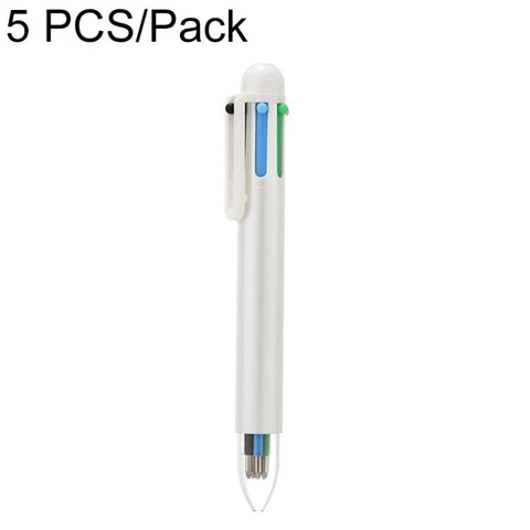 5 PCS/Pack 1.0mm Bullet Tip Six-colors Retractable Ballpoint Pen