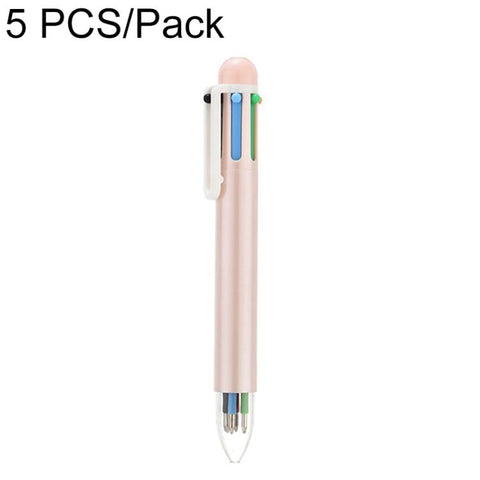 5 PCS/Pack 1.0mm Bullet Tip Six-colors Retractable Ballpoint Pen