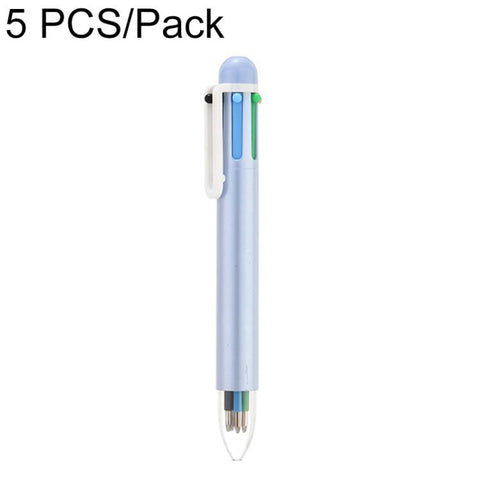 5 PCS/Pack 1.0mm Bullet Tip Six-colors Retractable Ballpoint Pen