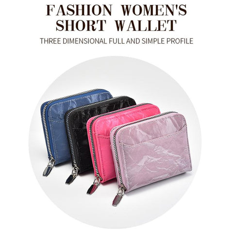 Retro Accordion Multi-Card Slot Zipper Coin Card Bag