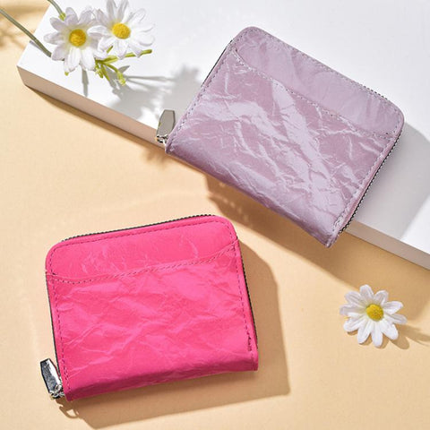 Retro Accordion Multi-Card Slot Zipper Coin Card Bag