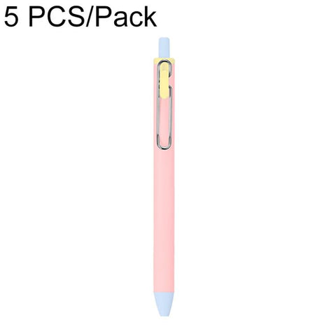 5 PCS/Pack 0.5mm Bullet Tip Colorful Retractable Pocket Ballpoint Pen