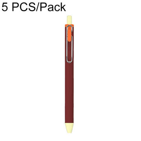 5 PCS/Pack 0.5mm Bullet Tip Colorful Retractable Pocket Ballpoint Pen