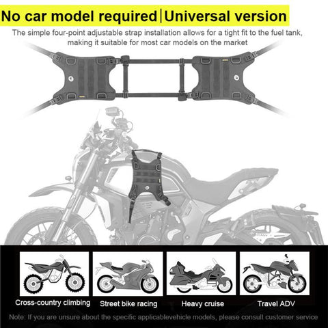 14 PCS/Pack Motorcycle Fuel Tank Vest Bag Base Mount Kit