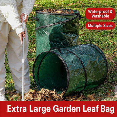 Environmentally Friendly Garden Portable Foldable PE Leaf Garbage Bin, Small 42x34cm, Large 60x46cm, Extra Large 72x48cm