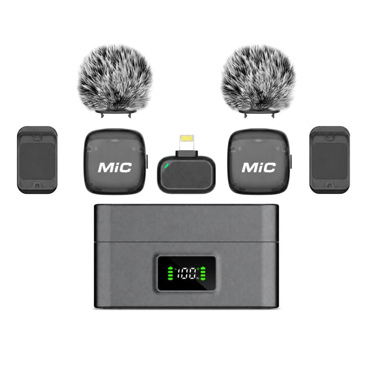 Mic 3 Portable Wireless Lavalier AI Noise Reduction Microphone, 2 in 1 8 Pin Receiver with Charging Dock, 1 in 1 8 Pin Receiver, 2 in 1 Type-C Receiver with Charging Dock, 1 in 1 Type-C Receiver