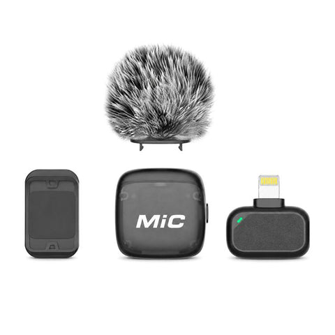 Mic 3 Portable Wireless Lavalier AI Noise Reduction Microphone, 2 in 1 8 Pin Receiver with Charging Dock, 1 in 1 8 Pin Receiver, 2 in 1 Type-C Receiver with Charging Dock, 1 in 1 Type-C Receiver
