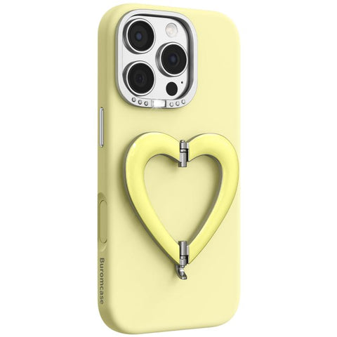 Liquid Silicone Metal Heart-Shaped Kickstand Phone Case, For iPhone 18 Pro, For iPhone 18 Pro Max, For iPhone 17 Pro Max, For iPhone 17 Pro, For iPhone 16 Pro Max, For iPhone 16 Pro