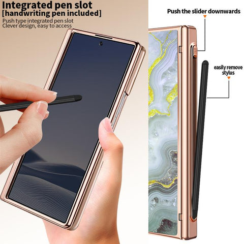 VIETAO Amber Series Integrated Privacy Screen Protector Magnetic Phone Case with Stylus, For Galaxy Z Fold8 Ultra 5G, For Samsung Galaxy Z Fold7 5G, For Samsung Galaxy Z Fold6 5G