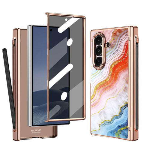 VIETAO Amber Series Integrated Privacy Screen Protector Magnetic Phone Case with Stylus, For Galaxy Z Fold8 Ultra 5G, For Samsung Galaxy Z Fold7 5G, For Samsung Galaxy Z Fold6 5G