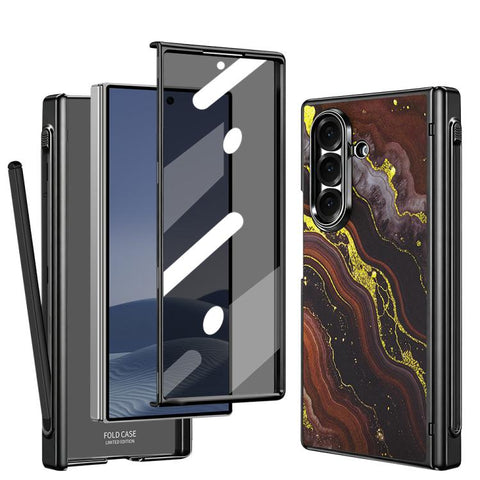 VIETAO Amber Series Integrated Privacy Screen Protector Magnetic Phone Case with Stylus, For Galaxy Z Fold8 Ultra 5G, For Samsung Galaxy Z Fold7 5G, For Samsung Galaxy Z Fold6 5G