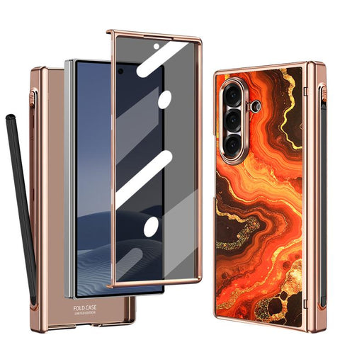 VIETAO Amber Series Integrated Privacy Screen Protector Magnetic Phone Case with Stylus, For Galaxy Z Fold8 Ultra 5G, For Samsung Galaxy Z Fold7 5G, For Samsung Galaxy Z Fold6 5G