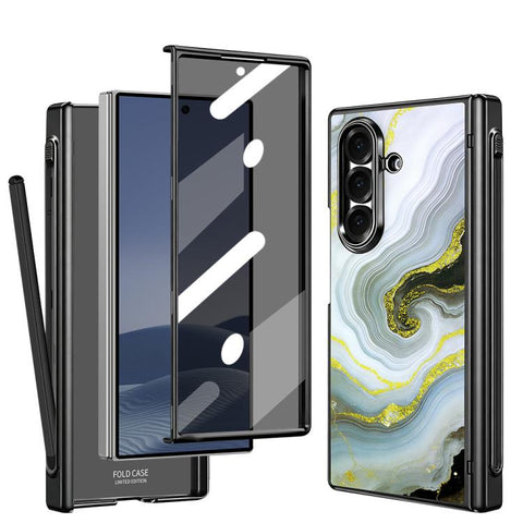 VIETAO Amber Series Integrated Privacy Screen Protector Magnetic Phone Case with Stylus, For Galaxy Z Fold8 Ultra 5G, For Samsung Galaxy Z Fold7 5G, For Samsung Galaxy Z Fold6 5G