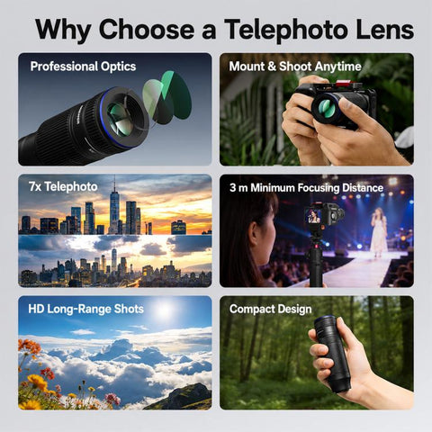 NEEWER LS-88 Telephoto Magnifier Lens Teleconverter, For DJI Action 5 Pro / 4 / nano