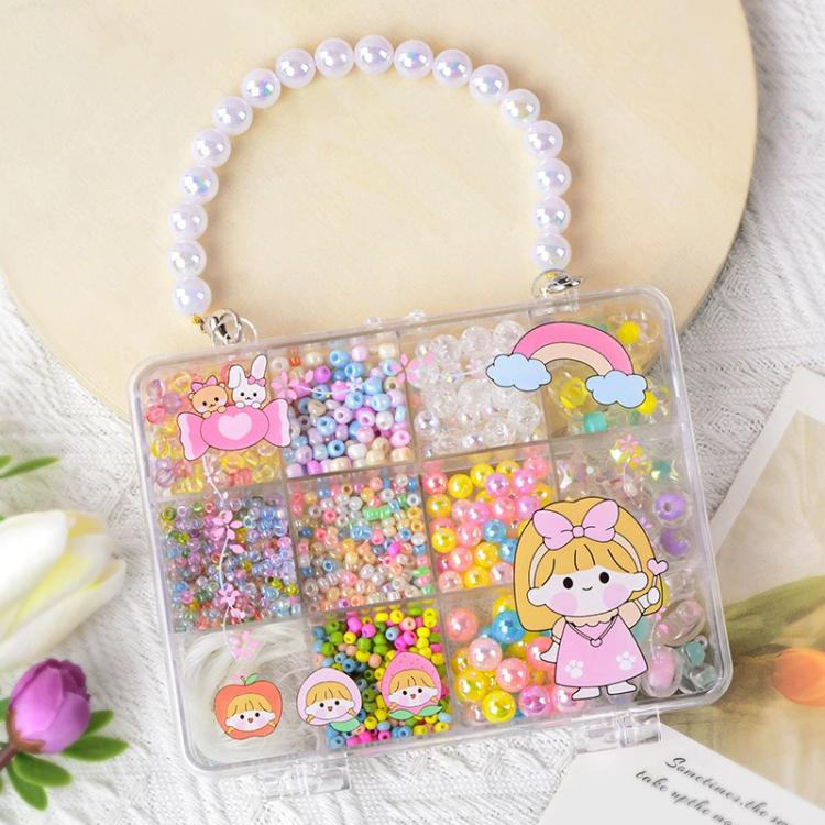 DIY Beaded Bracelet Making Kit for Children, Dazzling Girl, Mermaid
