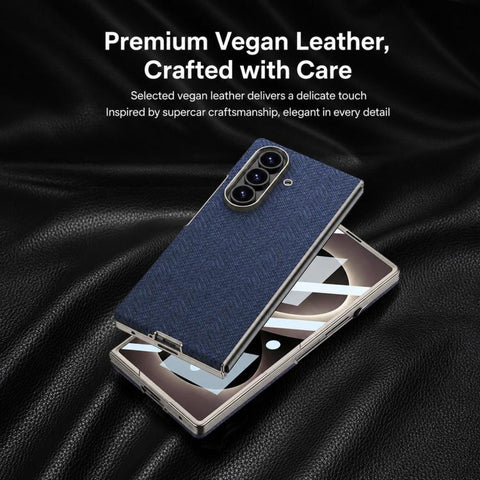 GKK Integrated Skin Feel Curved Leather Nylon Magnetic Phone Case, For Galaxy Z Fold8 Ultra 5G