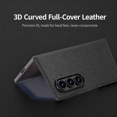 GKK Integrated Skin Feel Curved Leather Nylon Magnetic Phone Case, For Galaxy Z Fold8 Ultra 5G