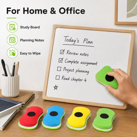 4 PCS/Pack Removable Water-Soluble Chalk Magnetic Eraser