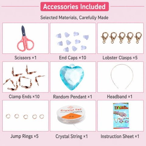 24-grid Children DIY Beaded Bracelet Kit, 24-grid (Energetic Girl), 24-grid (Crystal Rabbit), 24-grid (Dazzling Beads), 24-grid (Candy Bunny)
