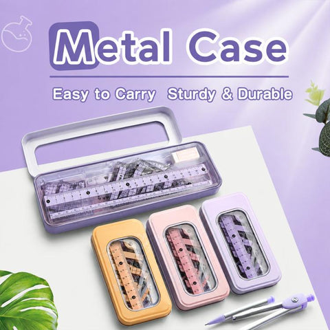 8PCS / Set Compass and Ruler Set For Students