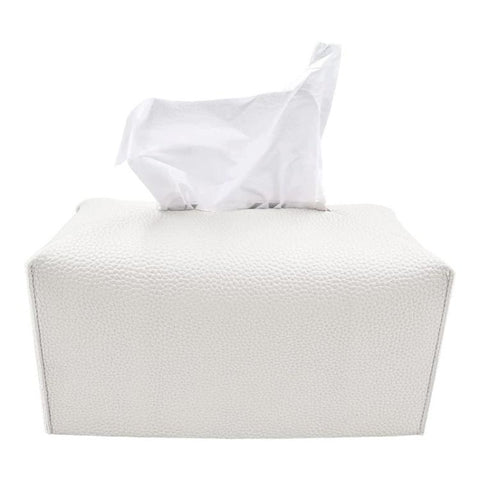 Dustproof PU Leather Tissue Storage Box, Square, Oblong