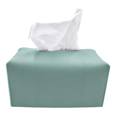Dustproof PU Leather Tissue Storage Box, Square, Oblong
