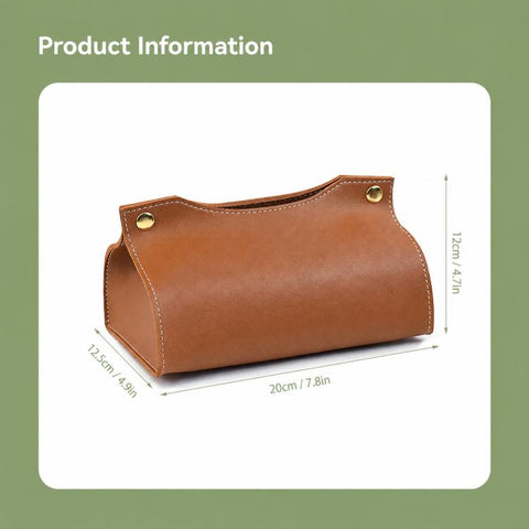 Storage Bag Style Dustproof PU Leather Tissue Box