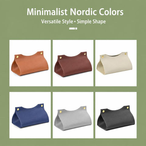 Storage Bag Style Dustproof PU Leather Tissue Box