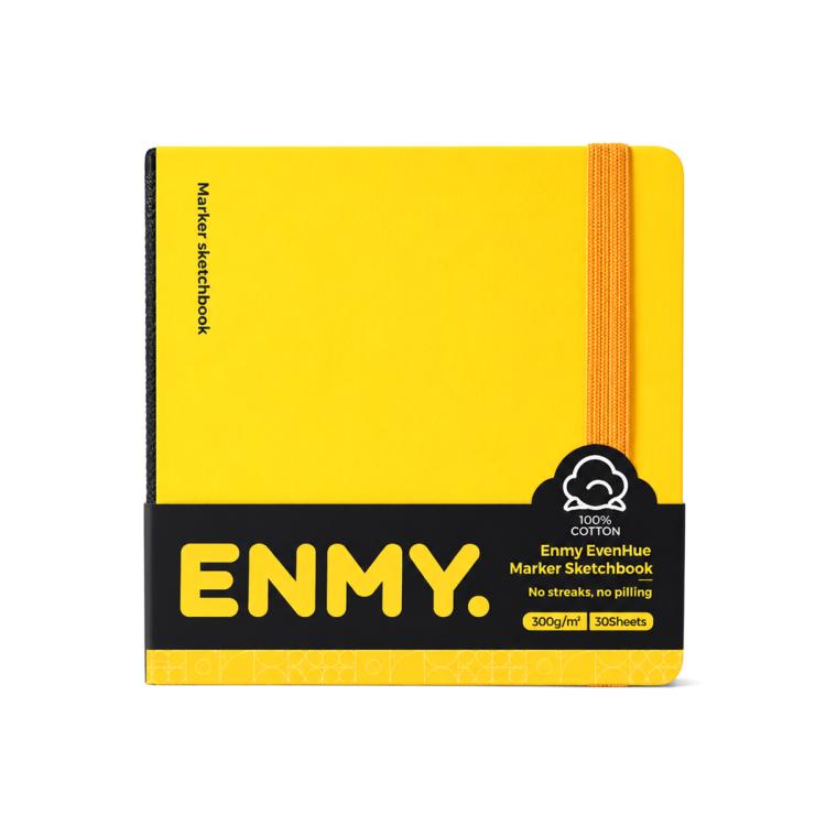 ENMY Even Color Square Sketchbook for Acrylic Markers, S-80 x 80mm, M-120 x 120mm, L-170 x 170mm