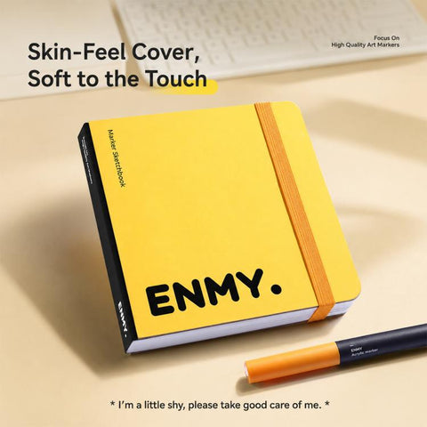 ENMY Even Color Square Sketchbook for Acrylic Markers, S-80 x 80mm, M-120 x 120mm, L-170 x 170mm