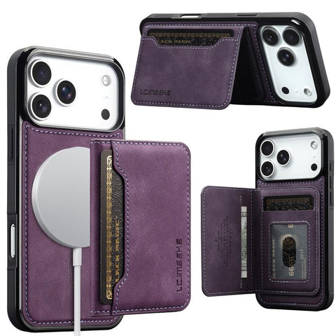 LC.IMEEKE L7 Series RFID Card Bag Magnetic Phone Case, For iPhone 18 Pro / 17 Pro, For iPhone 18 Pro Max / 17 Pro Max, For iPhone 17e / 16e, For iPhone 17, For iPhone Air, For iPhone 16 Pro Max, For iPhone 16 Pro, For iPhone 16 Plus