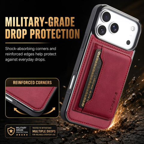 LC.IMEEKE L7 Series RFID Card Bag Magnetic Phone Case, For iPhone 18 Pro / 17 Pro, For iPhone 18 Pro Max / 17 Pro Max, For iPhone 17e / 16e, For iPhone 17, For iPhone Air, For iPhone 16 Pro Max, For iPhone 16 Pro, For iPhone 16 Plus