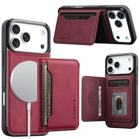LC.IMEEKE L7 Series RFID Card Bag Magnetic Phone Case, For iPhone 18 Pro / 17 Pro, For iPhone 18 Pro Max / 17 Pro Max, For iPhone 17e / 16e, For iPhone 17, For iPhone Air, For iPhone 16 Pro Max, For iPhone 16 Pro, For iPhone 16 Plus
