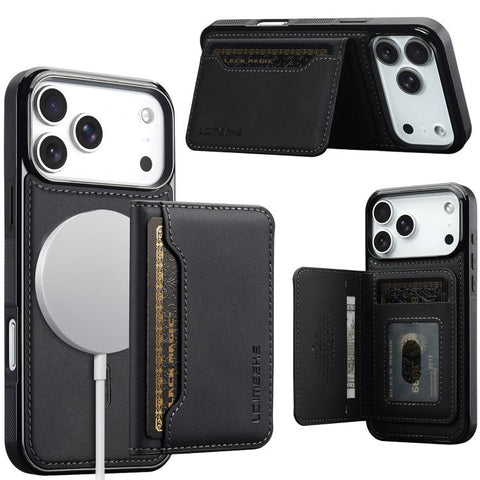 LC.IMEEKE L7 Series RFID Card Bag Magnetic Phone Case, For iPhone 18 Pro / 17 Pro, For iPhone 18 Pro Max / 17 Pro Max, For iPhone 17e / 16e, For iPhone 17, For iPhone Air, For iPhone 16 Pro Max, For iPhone 16 Pro, For iPhone 16 Plus