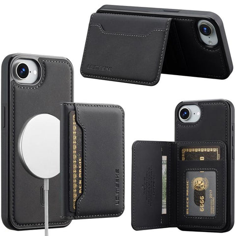 LC.IMEEKE L7 Series RFID Card Bag Magnetic Phone Case, For iPhone 18 Pro / 17 Pro, For iPhone 18 Pro Max / 17 Pro Max, For iPhone 17e / 16e, For iPhone 17, For iPhone Air, For iPhone 16 Pro Max, For iPhone 16 Pro, For iPhone 16 Plus