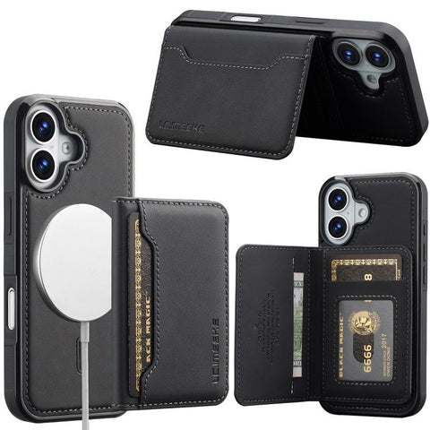 LC.IMEEKE L7 Series RFID Card Bag Magnetic Phone Case, For iPhone 18 Pro / 17 Pro, For iPhone 18 Pro Max / 17 Pro Max, For iPhone 17e / 16e, For iPhone 17, For iPhone Air, For iPhone 16 Pro Max, For iPhone 16 Pro, For iPhone 16 Plus